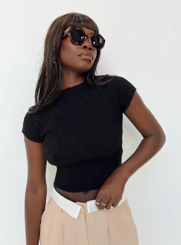 Faxon Top Black Cashmere