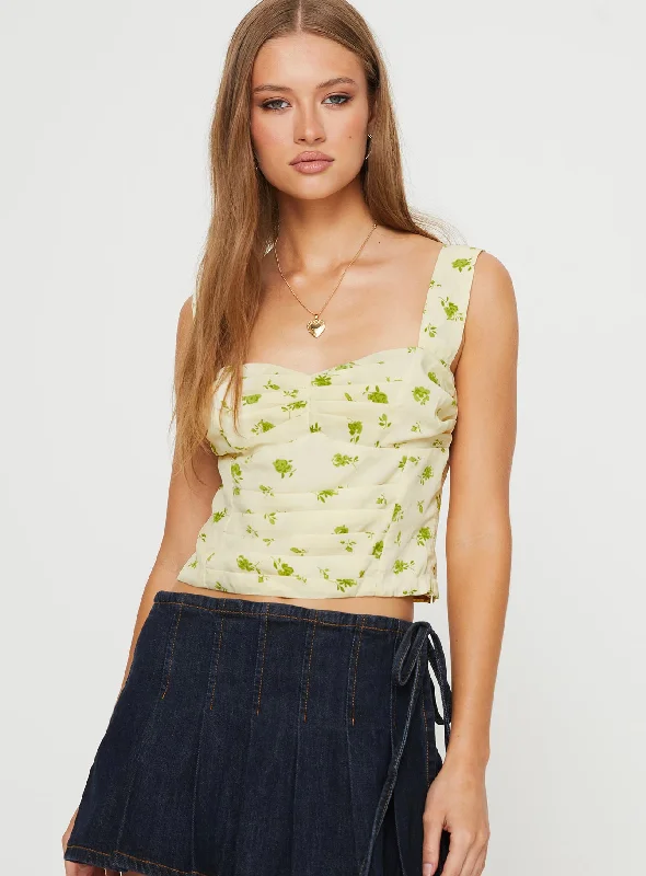 Bannes Top Yellow / Floral Rugged Women's Outdoor 