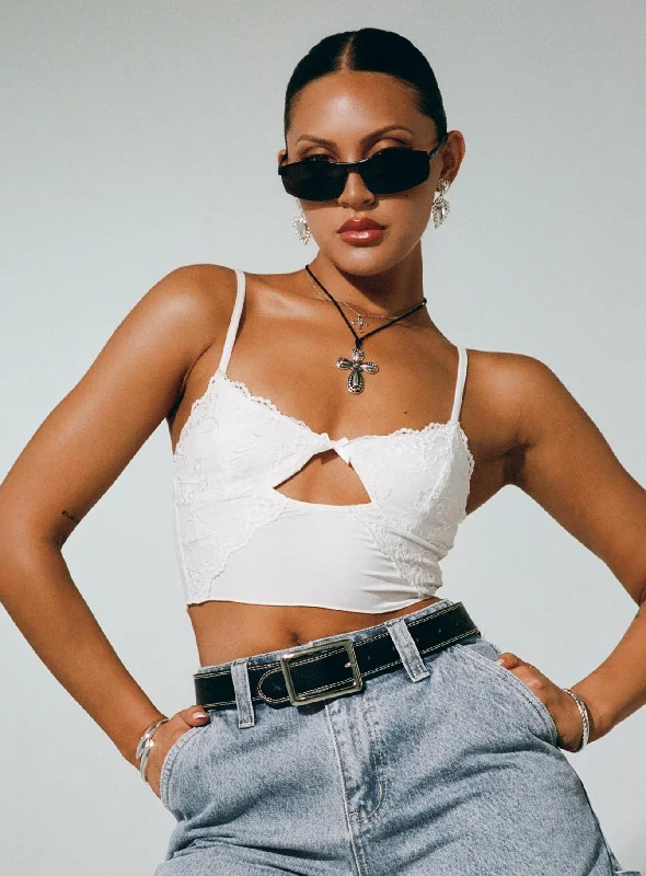 Killian Top White Refined Women's Hand - crafted