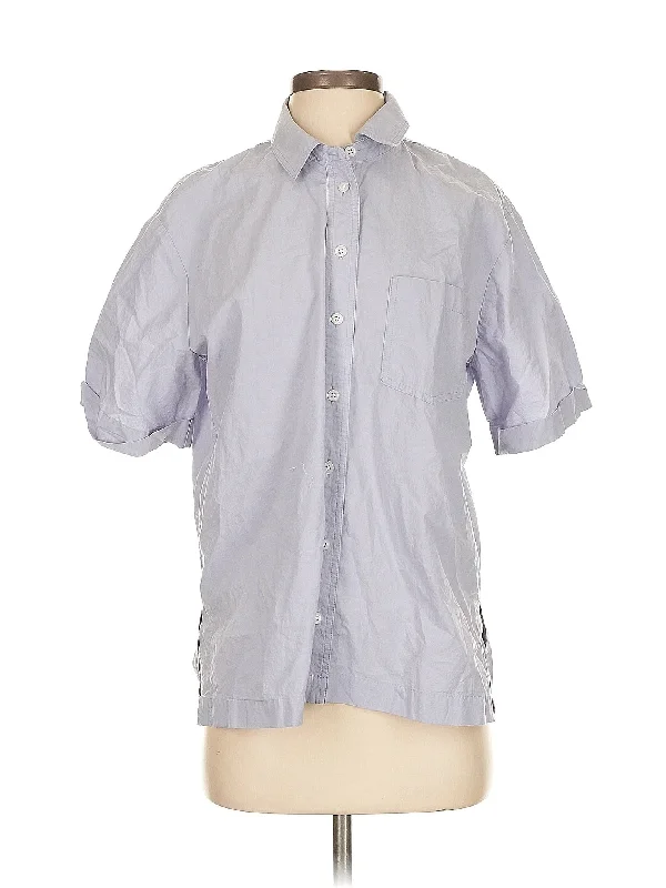 Short Sleeve Button-Down Shirt Casual Women's Japanese 