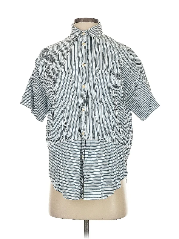 Short Sleeve Button-Down Shirt Sophisticated Women's Tailored