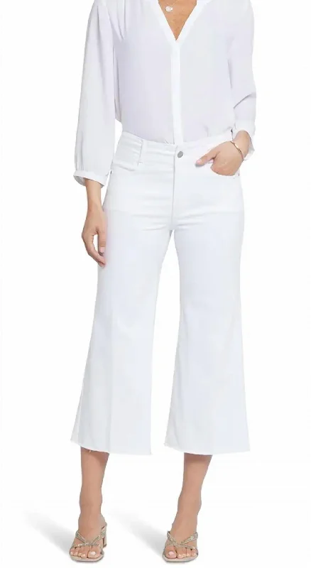 Hr Brigitte Wide Leg Capri In Optic White