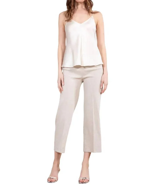 Alex Linen Pants In Oatmeal