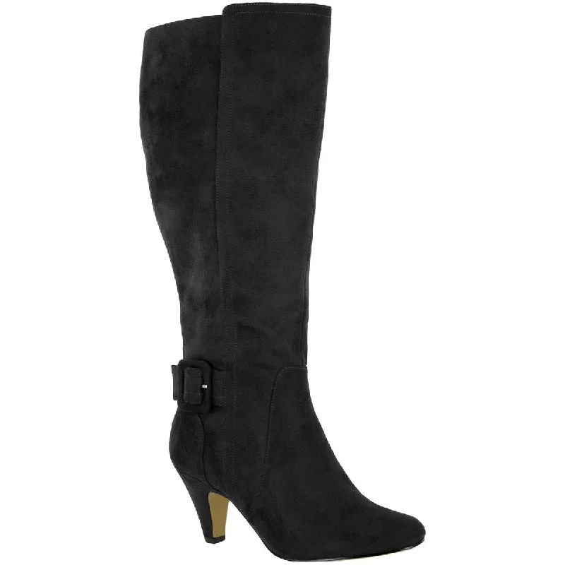 Bella Vita Womens Troy Faux Suede Almond Toe Knee-High Boots