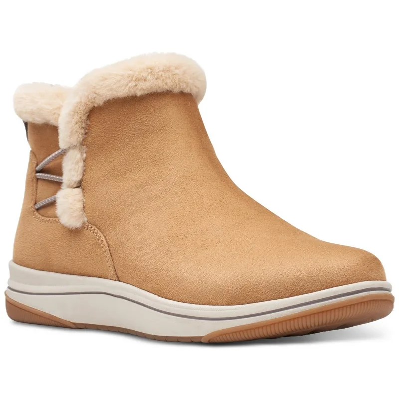 Clarks Womens Breeze Fur Cold Weather Winter Booties