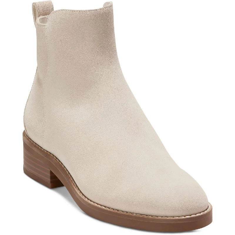 Cole Haan Womens 215903 Faux Suede Short Ankle Boots