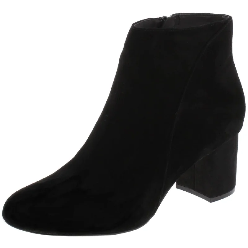 INC Womens Floriann Solid Block Heel Booties