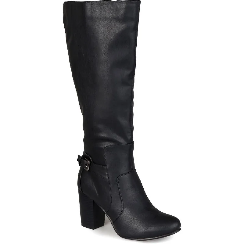 Journee Collection Womens Faux Leather Tall Knee-High Boots