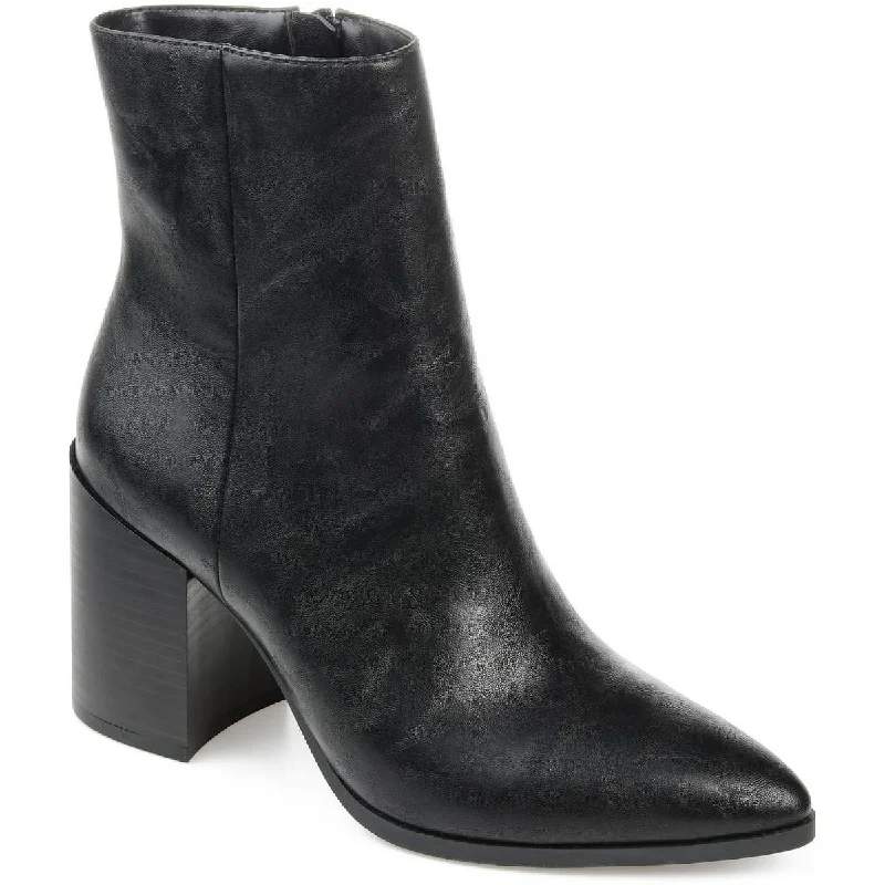 Journee Collection Womens Kathie Faux Leather Ankle Ankle Boots