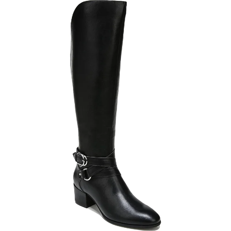 LifeStride Womens Oakley Wide Calf Faux Leather Knee-High Boots