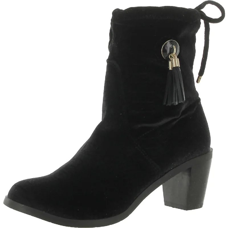 Lindsay Phillips Womens Velvet Ankle Booties