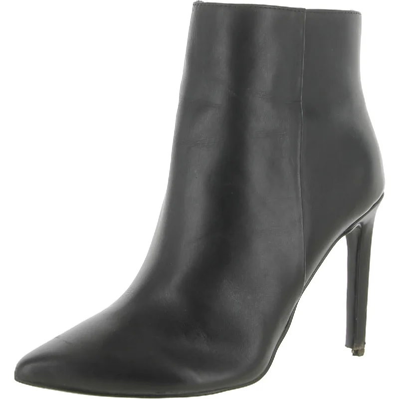 Nine West Womens Tennon Leather Pointed Toe Ankle Boots