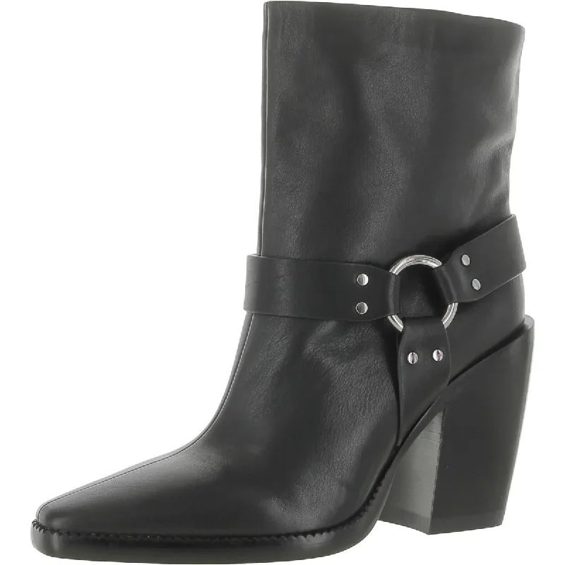 Rag & Bone Womens Leather Block Heel Booties