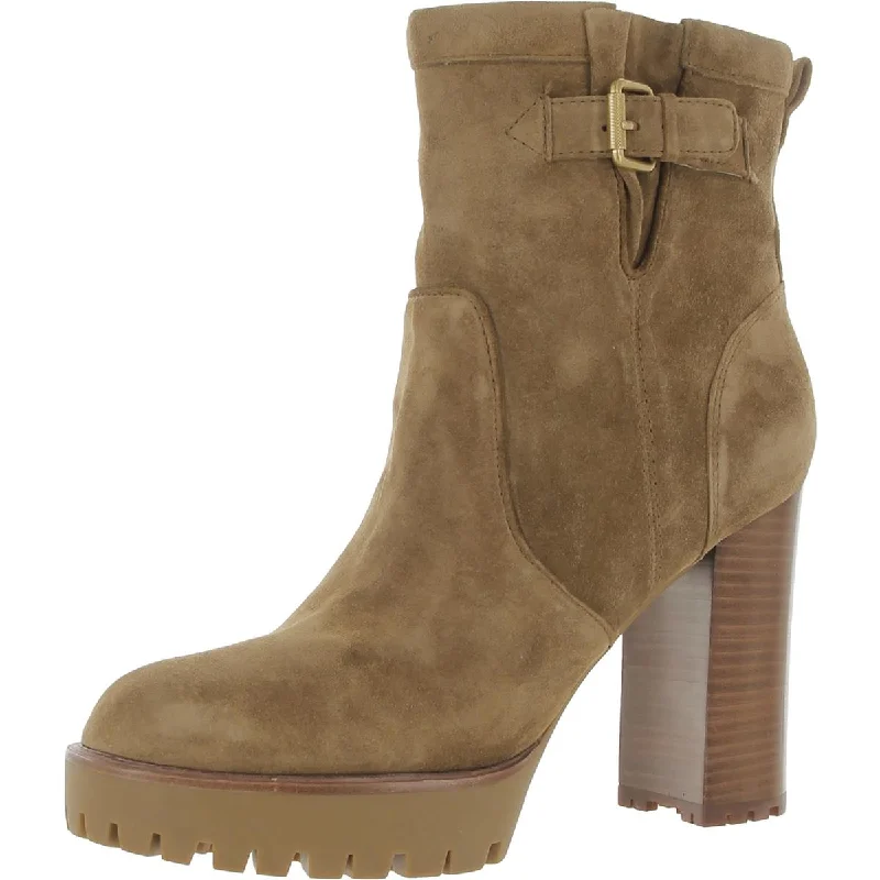 Veronica Beard Womens Faux Suede Pull On Booties