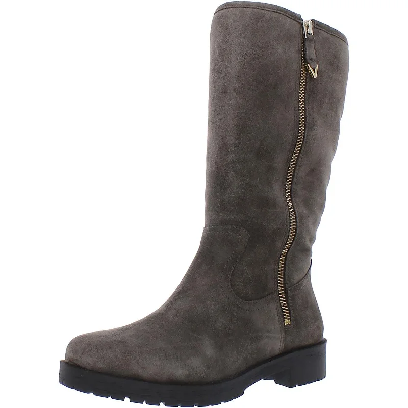 Vionic Womens Mica Suede Round Toe Mid-Calf Boots