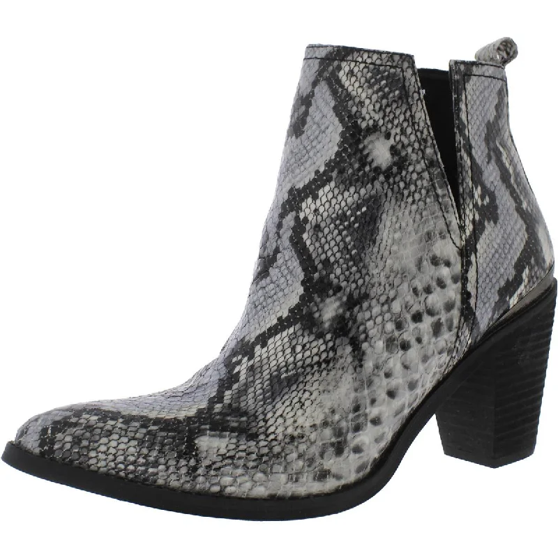 Volatile Womens Gavin Faux Leather Pull On Ankle Boots