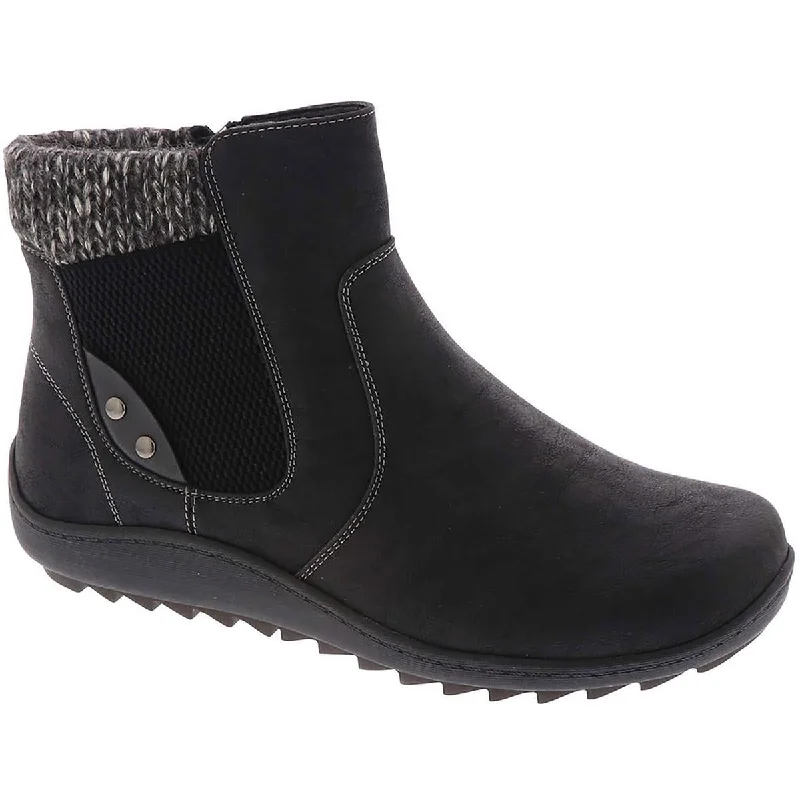 Wanderlust Womens Sue Faux Fur Lined Comfort Ankle Boots