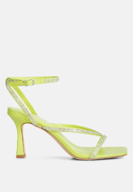 Crush It Diamante Mid Heel Sandal