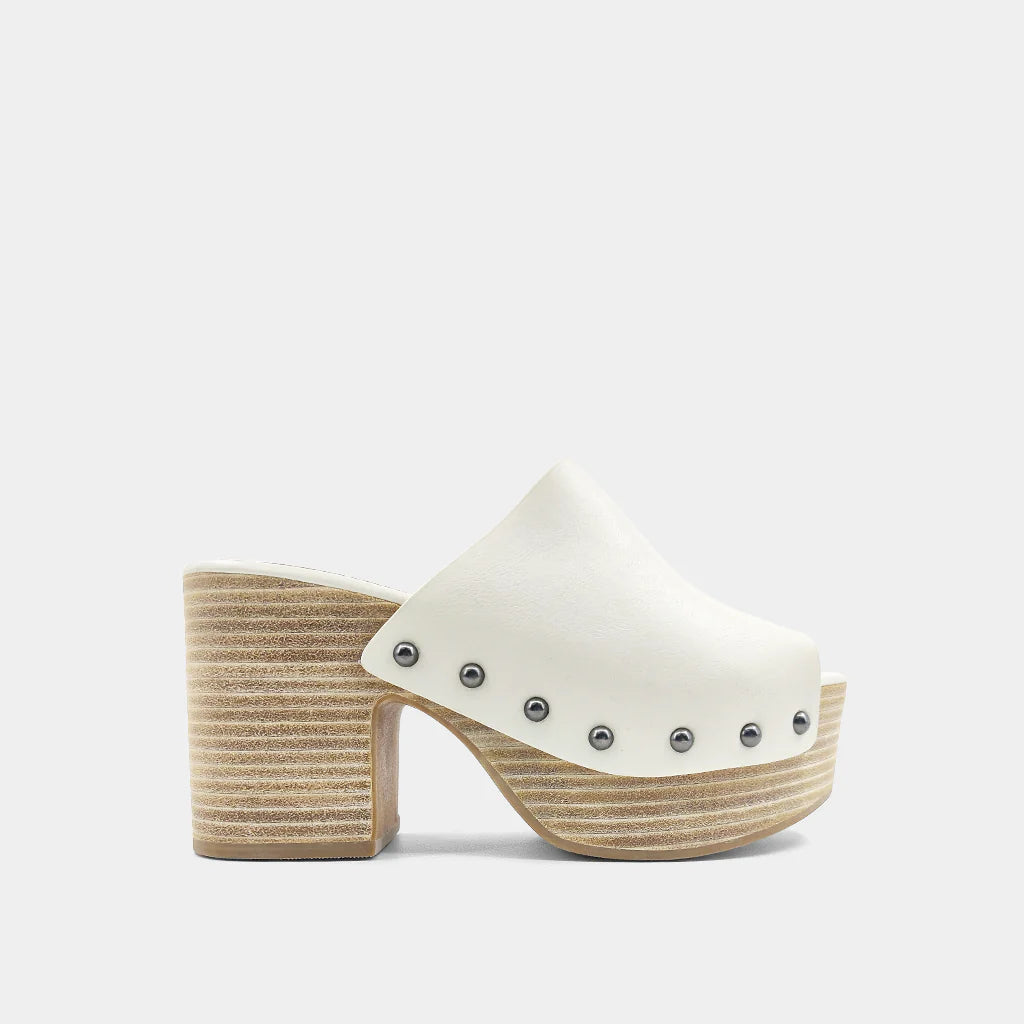 Gina Bone Wedge Sandals