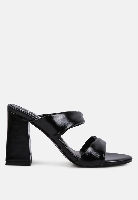 Hot Mess Puffy Block Heel Sandals Sophisticated Women's Tailored