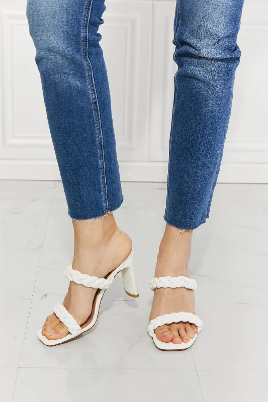 Double Braided Block Heel Sandal