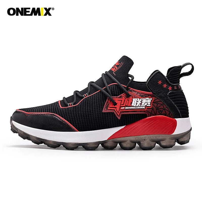 ONEMIX Men Soccer Shoes Cleats Turf Football Shoes TF Hard Court Sneakers Soccer Cleats Training Boots Athletic Sport Shoes