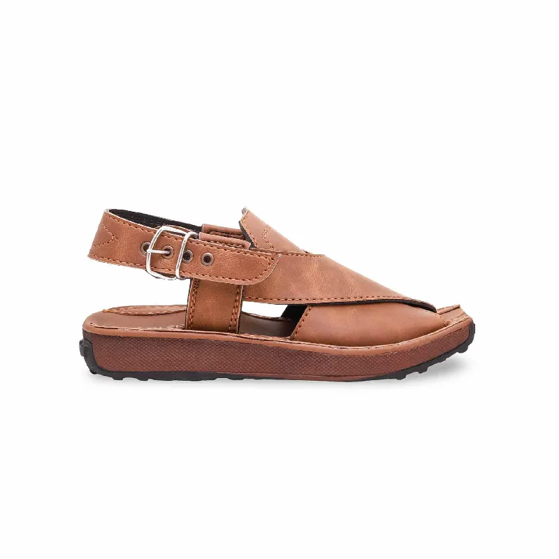 Boys Brown Peshawari Chappal KD9520 Disco