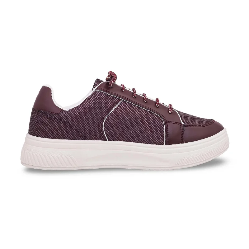 Maroon Casual Sneaker AT7281 Laid - back Women's Style