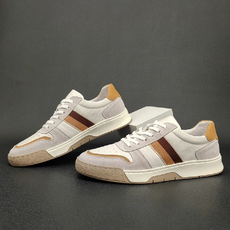 Men Fashion Patchwork leather Skate Casual Sneakers Trendy Women's Oversized