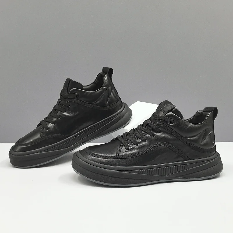 Men Minimalism Solid Leather Casual Shoes Australian Beach