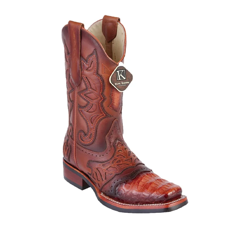 Men's King Exotic Caiman Belly Rodeo Toe Boot 48118203 Dapper Women's 1920S