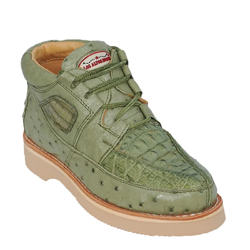 Men's Los Altos Caiman and Ostrich Skin Shoe ZA050248 Dynamic Women's Moto