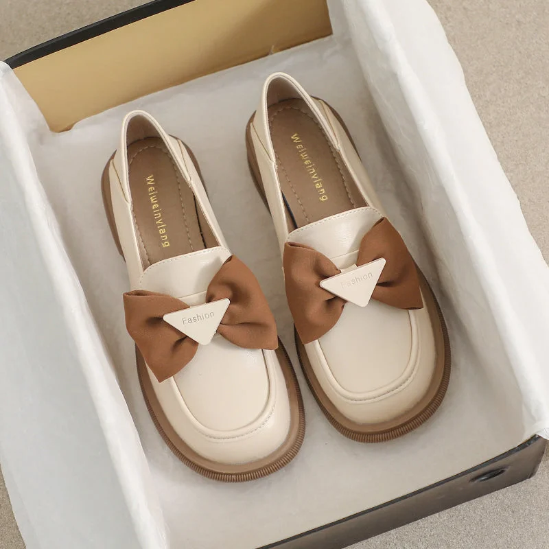 Women Fashion Bowknot Lug Sole Casual Shoes Modern Women's 