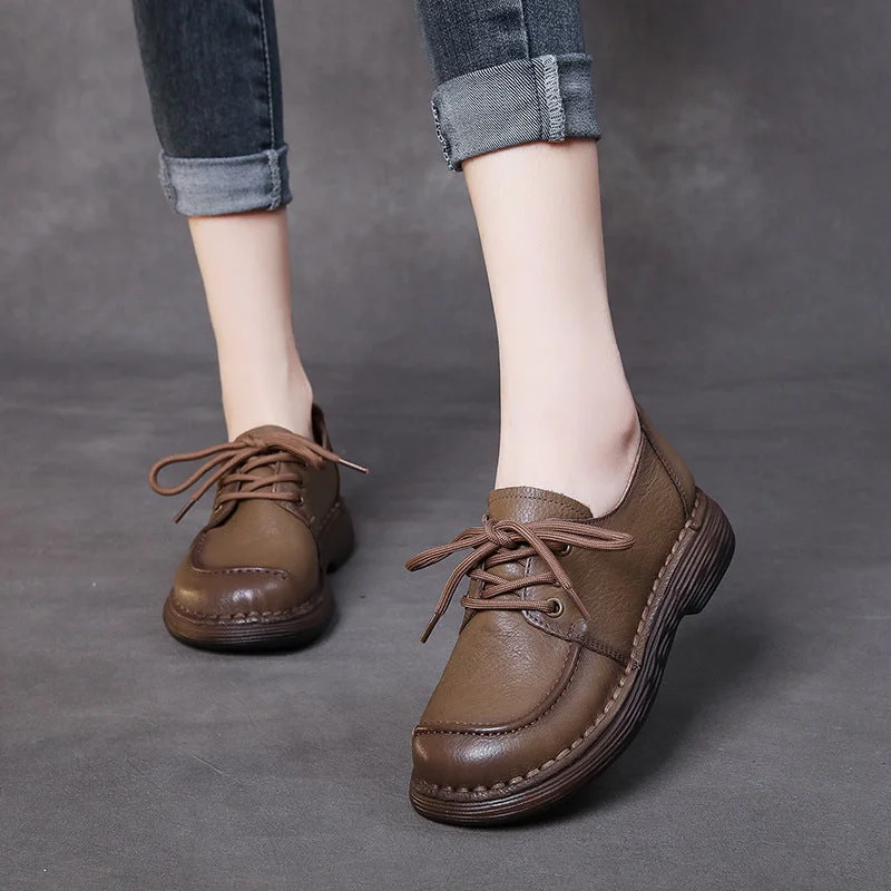 Women Handmade Soft Leather Retro Casual Shoes Youthful Women's Anime - inspired