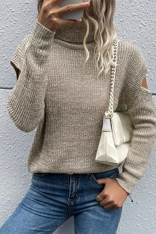 CUT OFF DETAILED TURTLE NECK SWATER Gym